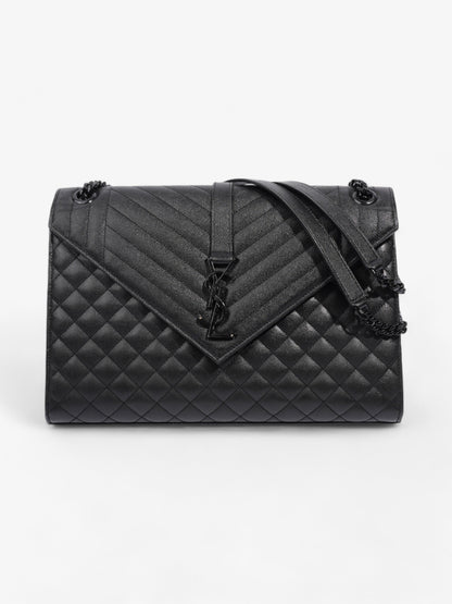 Saint Laurent Envelope Leather Black Shoulder Bag Style 27