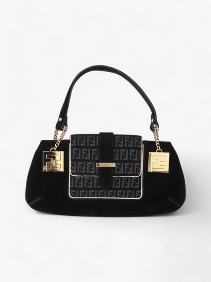 Fendi Zucchino Black Shoulder Bag Zucchino