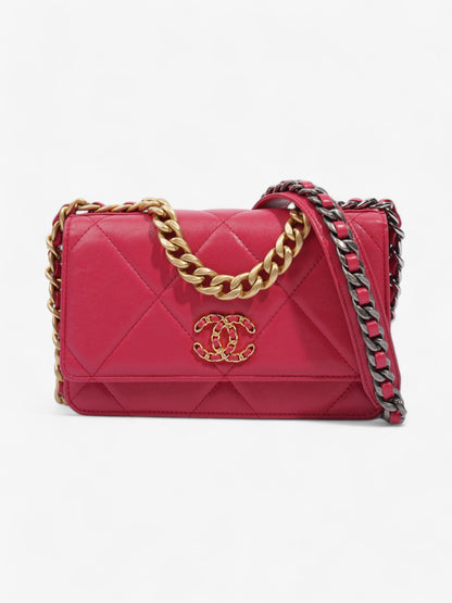 Chanel 19 Wallet On Chain Pink Lambskin Leather
