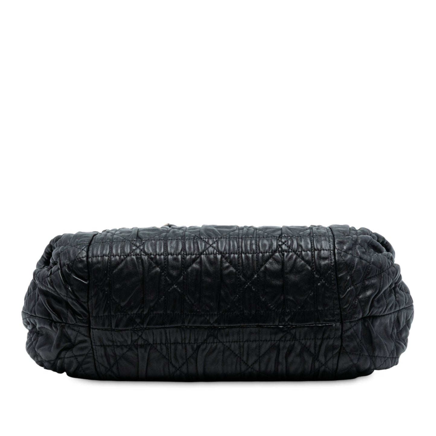 Black Dior Lambskin Cannage Gaufre Delices Shoulder Bag