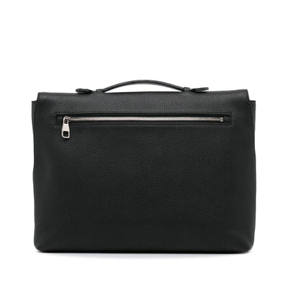 Black Louis Vuitton Taurillon Serviette Dorian Business Bag