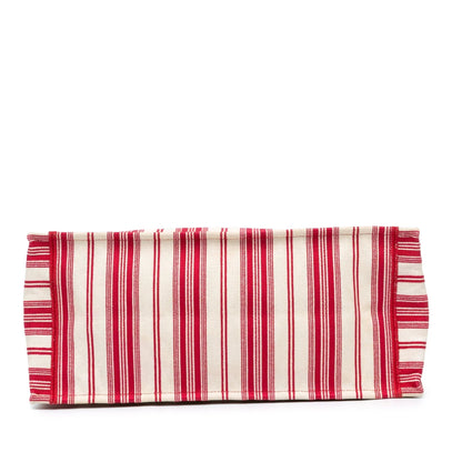 Red Dior Large Striped Book Tote