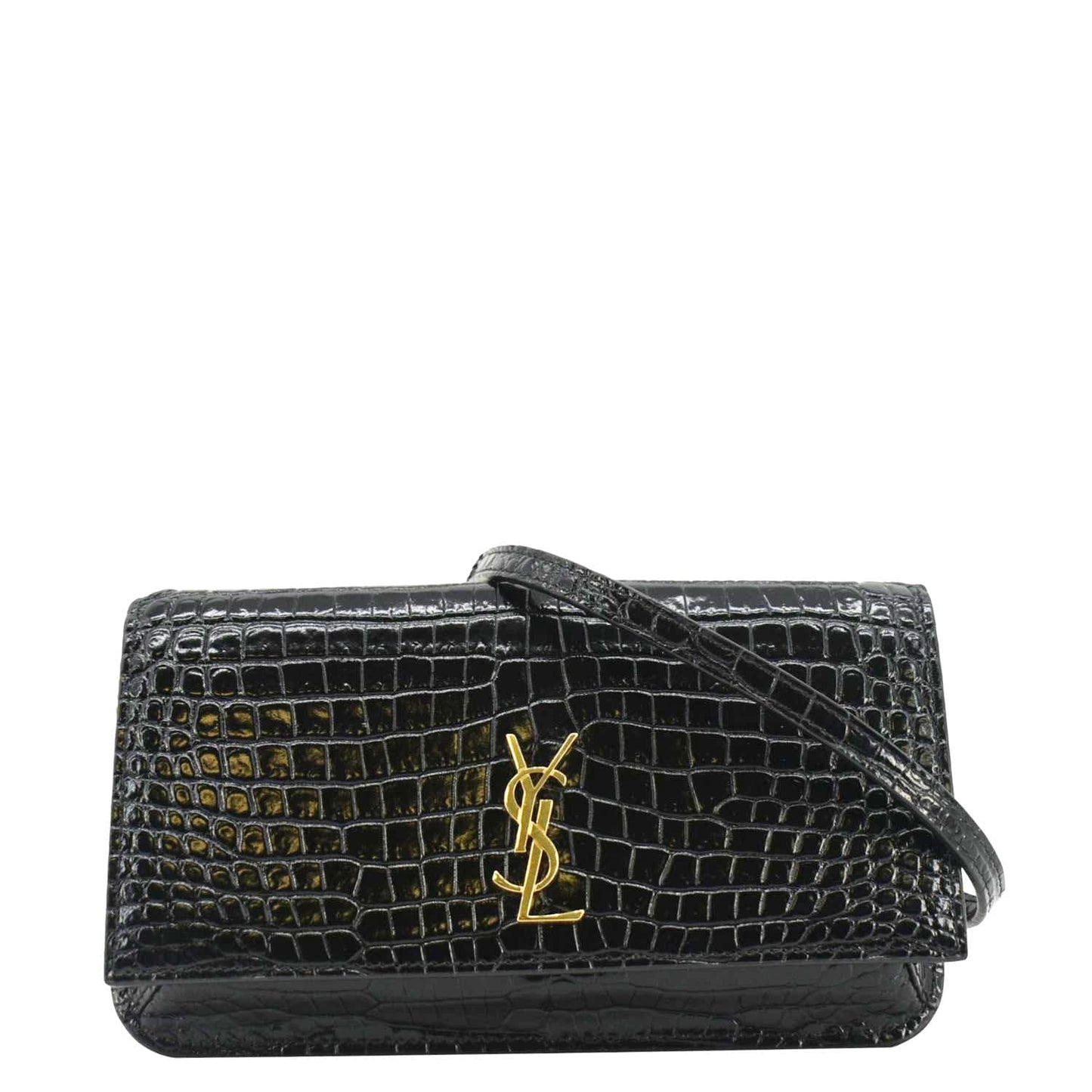 Saint Laurent Monogram Leather Black Handbag Leather