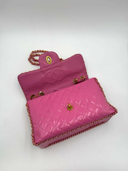 Chanel 1995 Barbie Pink Chainlink Maxi Flap Bag
