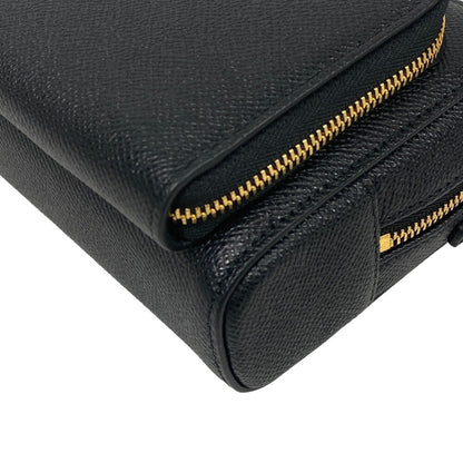 Dior Shoulder Bag leather black caro Women