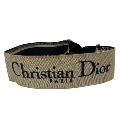 Christian Dior Shoulder strap Canvas, Leather black Shoulder strap Embroidery Women