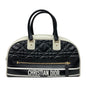 Christian Dior Handbag leather black Bowling bag Canage Vibe Women