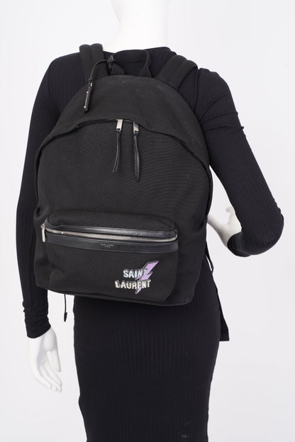 Saint Laurent Print City Black Canvas