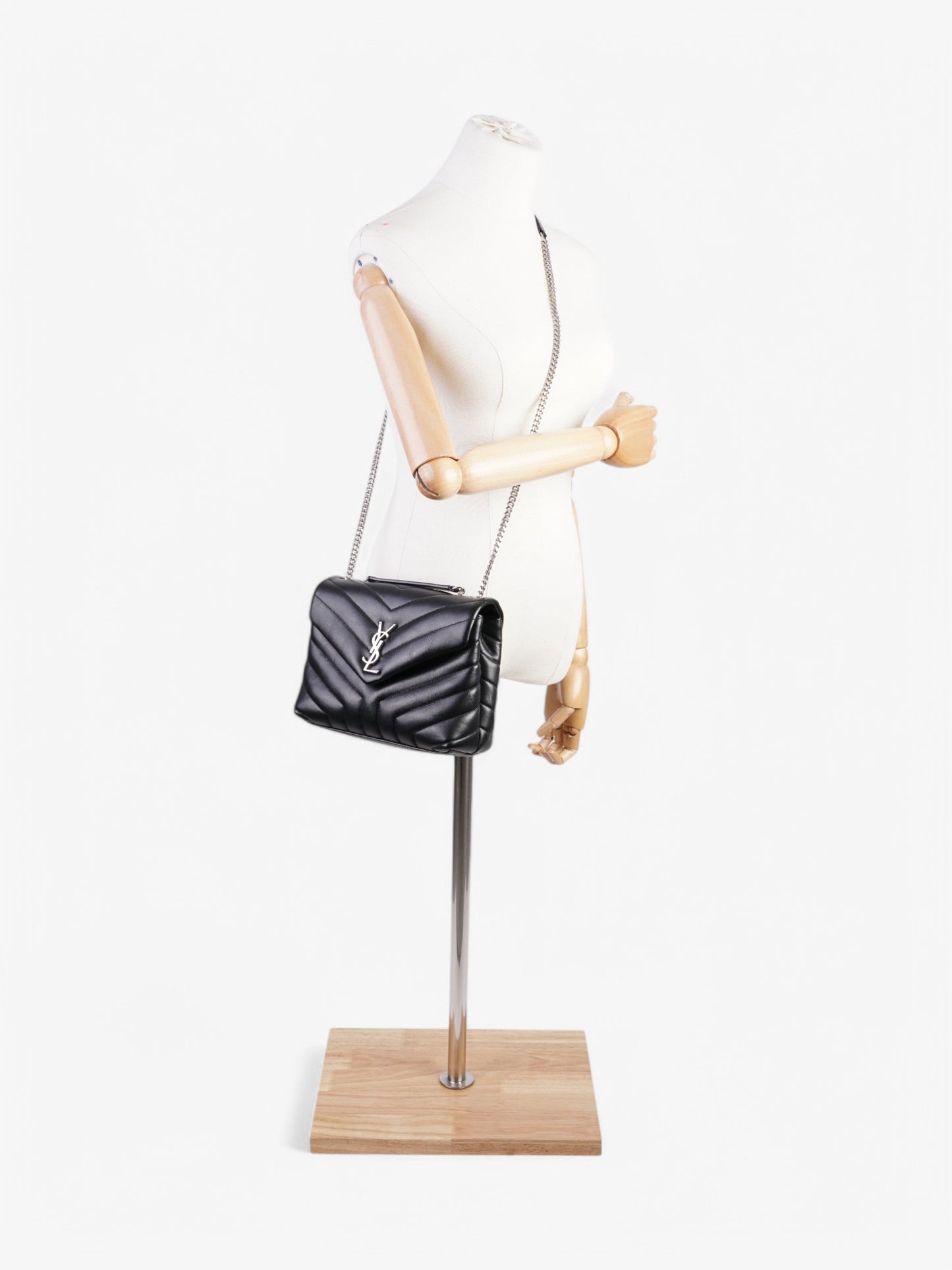 Saint Laurent Lou Leather Black Handbag Style 6