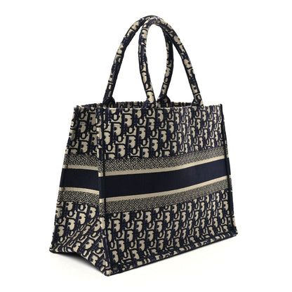 Christian Dior Oblique Medium Book Tote Blue Multicolor