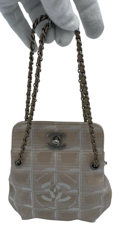 Chanel Extra Mini Beige Canvas Cc Travel Ligne Bag