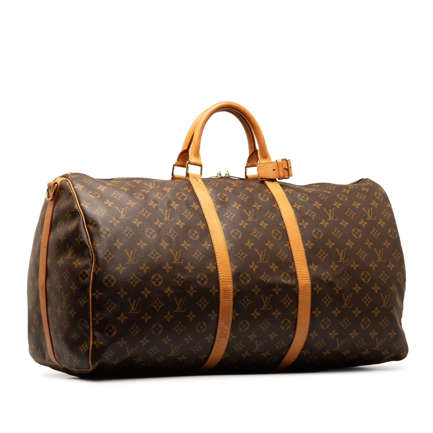 Brown Louis Vuitton Monogram Keepall Bandouliere 60 Travel Bag