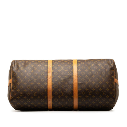 Brown Louis Vuitton Monogram Keepall Bandouliere 60 Travel Bag