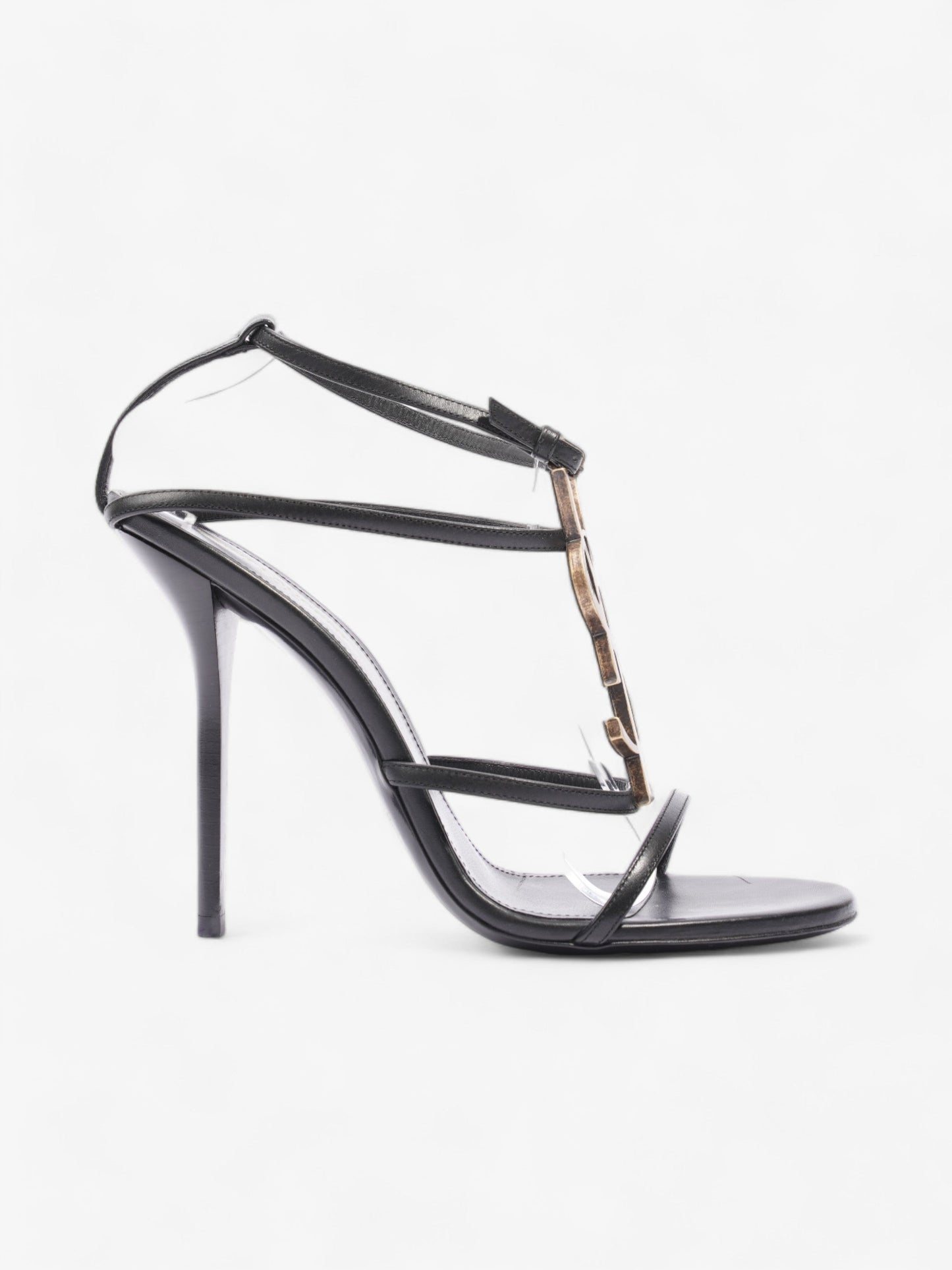Saint Laurent Cassandra 110 120Mm Black Leather Eu 40 5 Uk 7 5