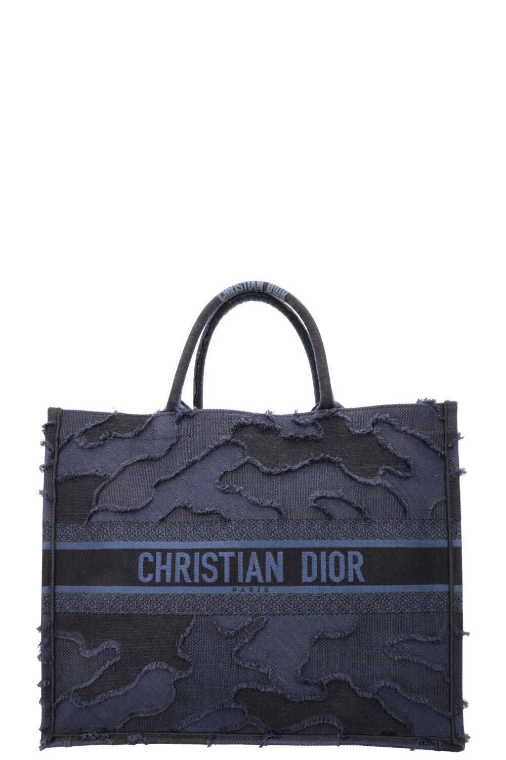 Christian Dior Medium Book Tote Navy Camouflage