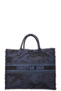 Christian Dior Medium Book Tote Navy Camouflage
