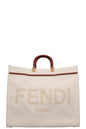 FENDI Sunshine Large Tote Bag Canvas Ivory