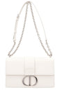 Christian Dior Montaigne 30 Crossbody Bag Graind Leather White