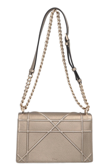 Christian Dior Small Diorama Crossbody Bag Gold