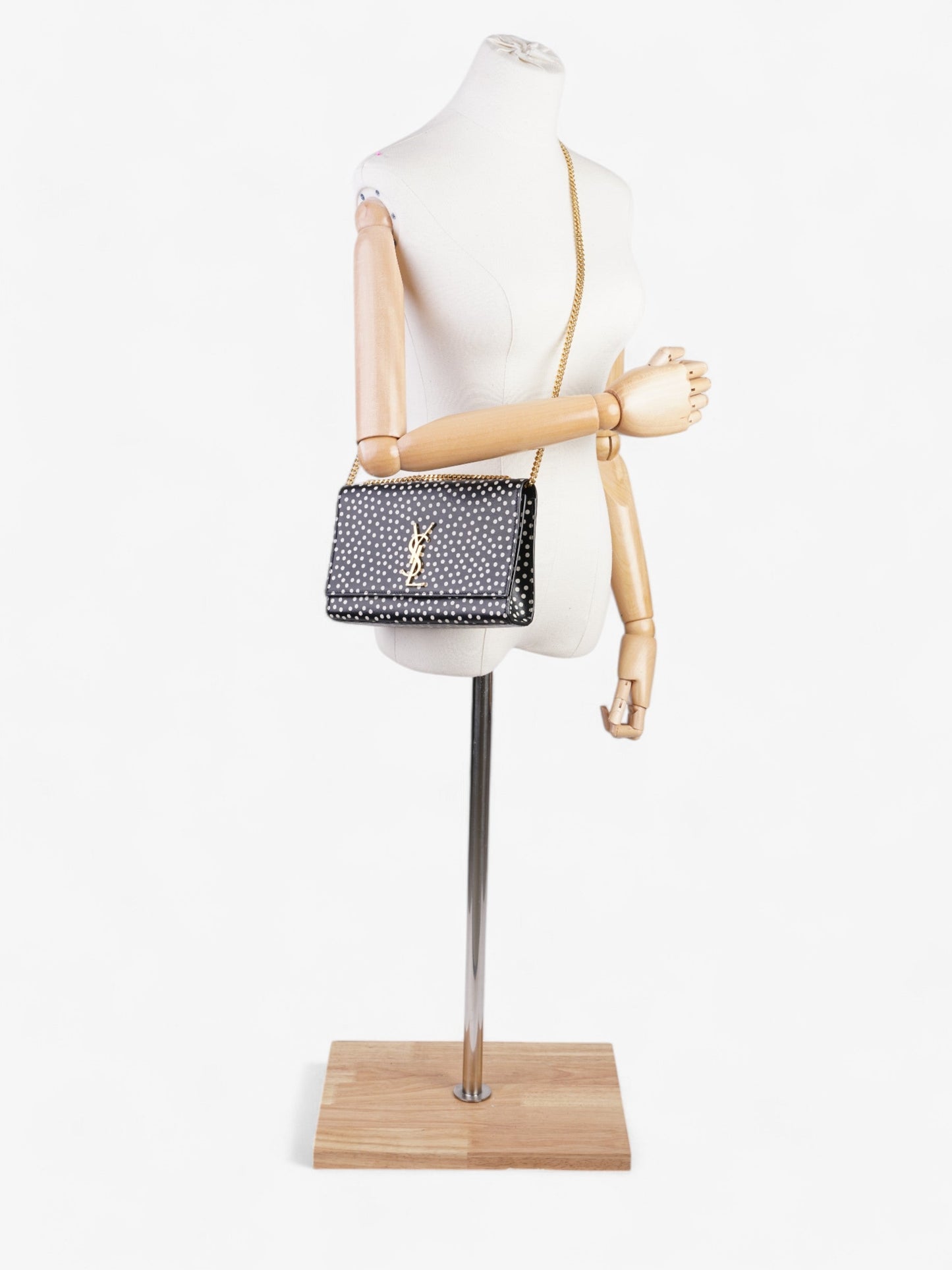 Saint Laurent Kate Leather Black Shoulder Bag Style 21