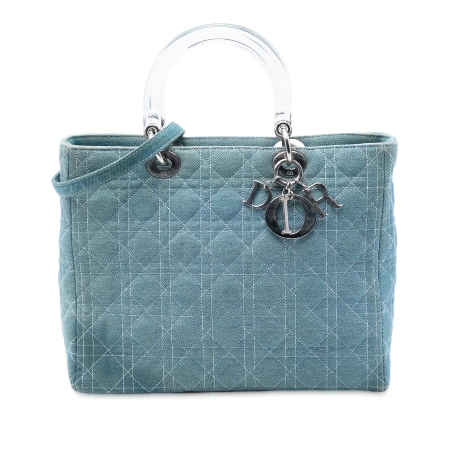 Dior Lady Dior Cannage Blue Handbag Style 2