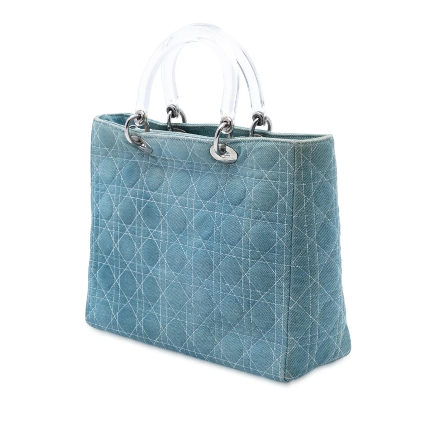 Dior Lady Dior Cannage Blue Handbag Style 2