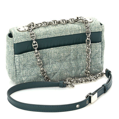 Christian Dior Tweed Macrocannage Small Caro Bag Light Green