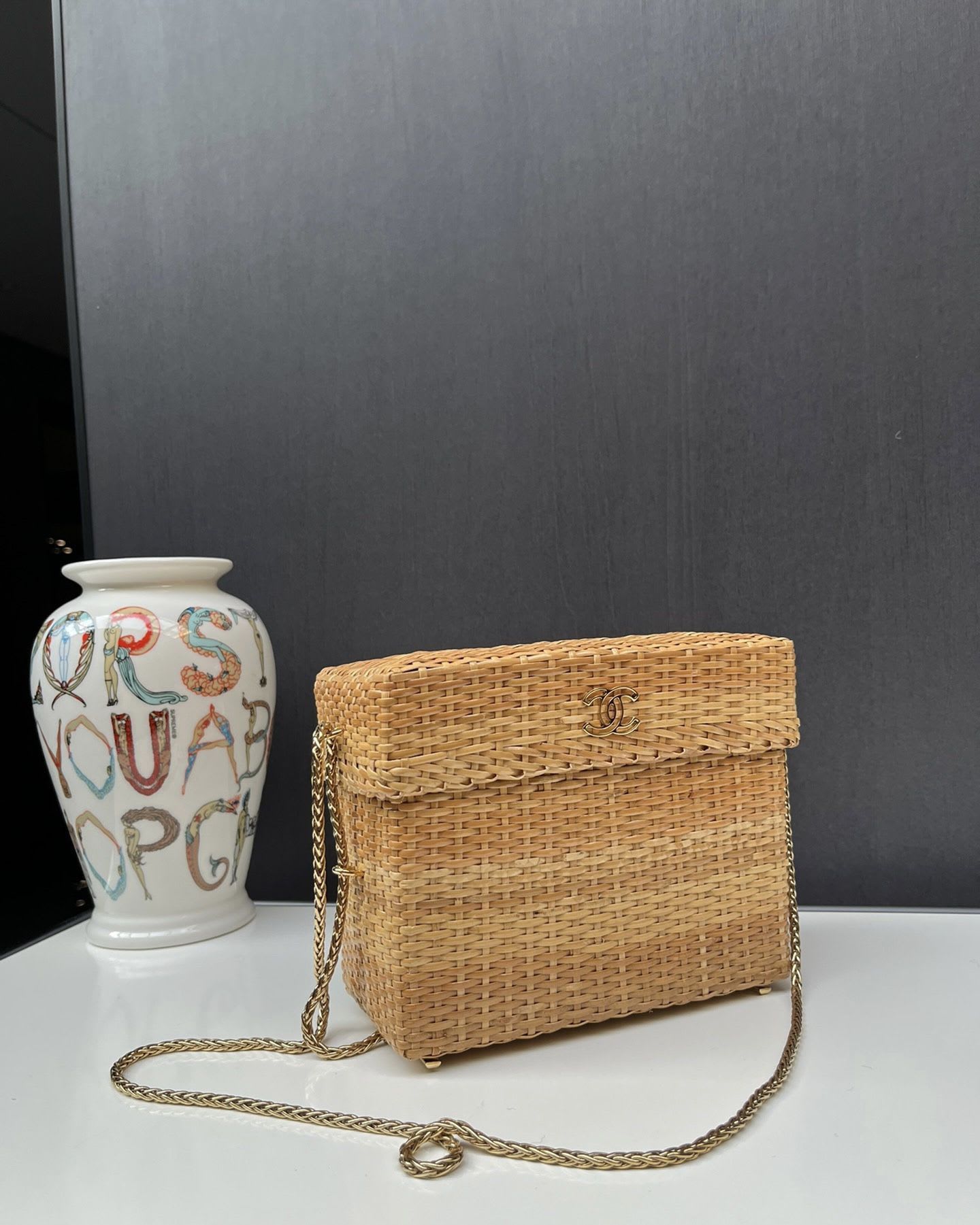 Rare Chanel Bamboo Chain Box Bag