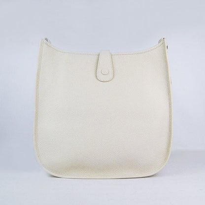 Luxury Hermes Evelyne I Handbag Beige Silver