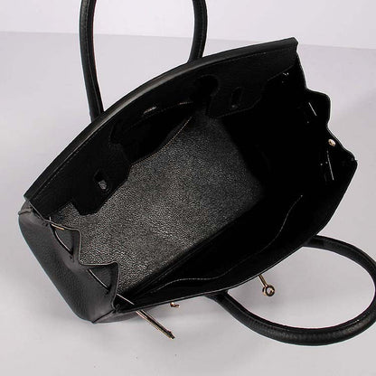 Luxury Hermes 30Cm Birkin Bag Togo Leather With Strap Black Gold