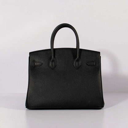 Luxury Hermes 30Cm Birkin Bag Togo Leather With Strap Black Gold