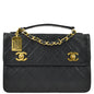 Chanel Black Lambskin 2way Handbag Shoulder Bag