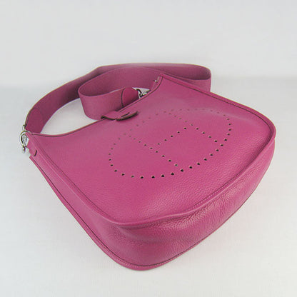 Luxury Hermes Evelyne I Handbag Peach Silver