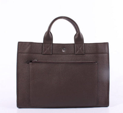 Luxury Hermes Briefcases 6008 Unisex Briefcase Cow Leather Bag