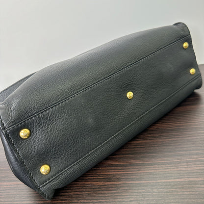 Fendi Black Leather Large Selleria Peekaboo Top Handle Bag Fendi LB107965