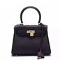 Luxury Hermes Kelly 25Cm Togo Leather Bag Black Gold