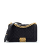 Chanel Boy Quilted Caviar Shoulder Bag Style