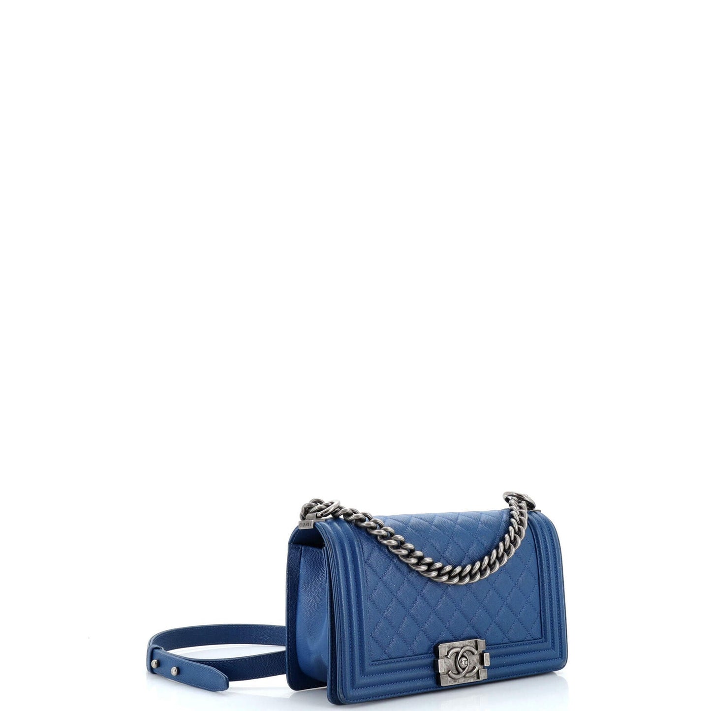 Chanel Boy Quilted Caviar Shoulder Bag