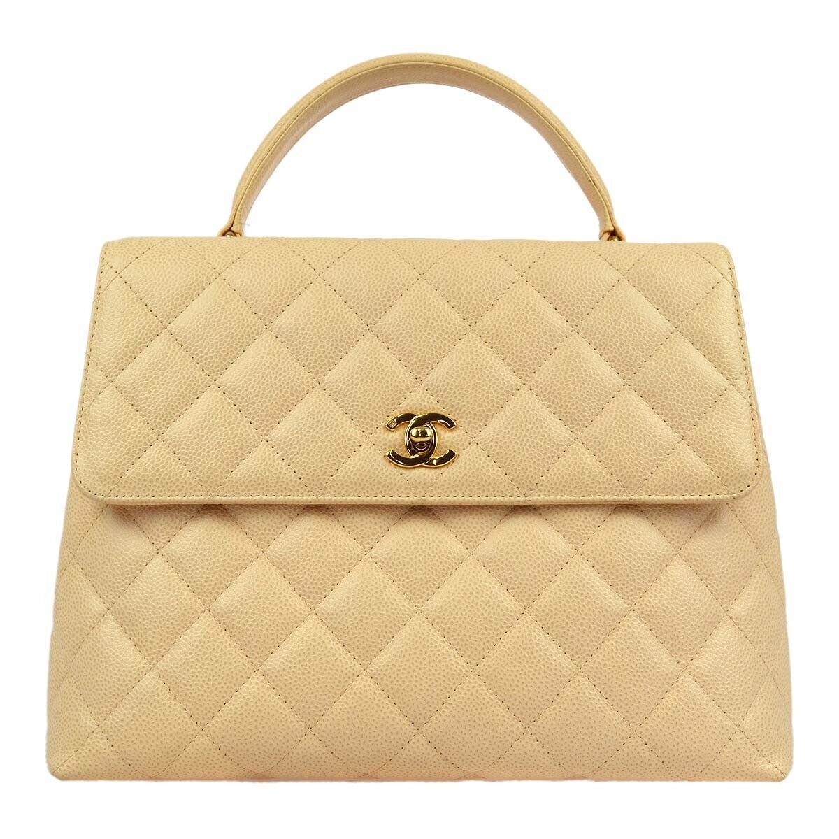 Chanel Caviar Beige Luxury Handbag Style 5