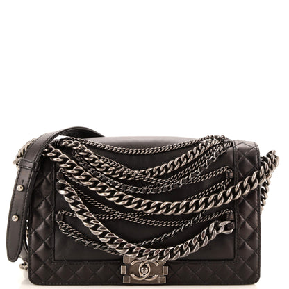 Chanel Boy Lambskin Shoulder Bag Style 24