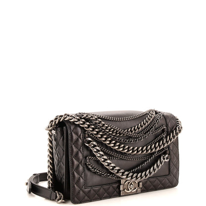 Chanel Boy Lambskin Shoulder Bag Style 24