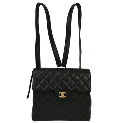 Chanel Lambskin Black Backpack