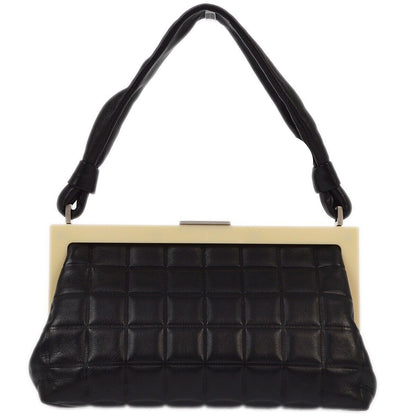 Chanel Black Lambskin Choco Bar Handbag