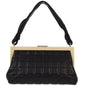Chanel Black Lambskin Choco Bar Handbag