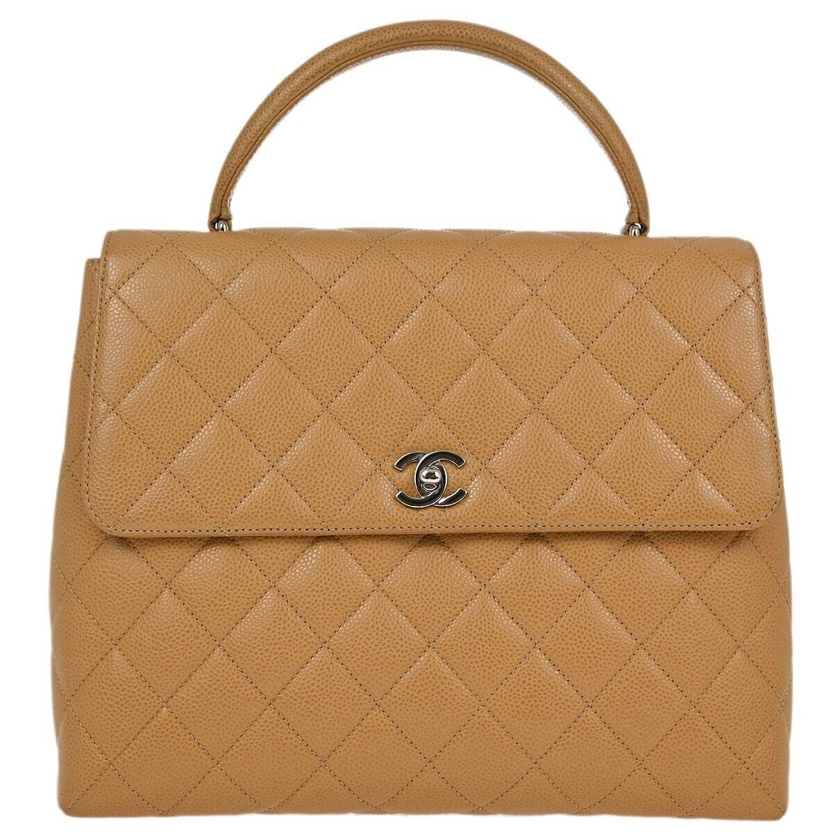Chanel Caviar Beige Luxury Handbag Style 4
