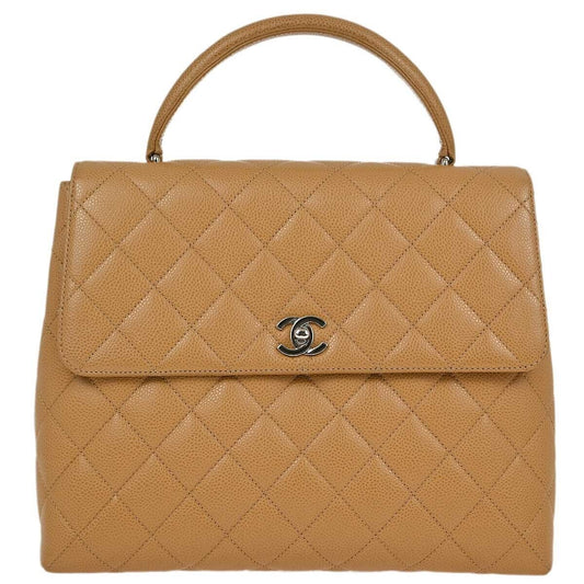 Chanel Caviar Beige Luxury Handbag Style 4