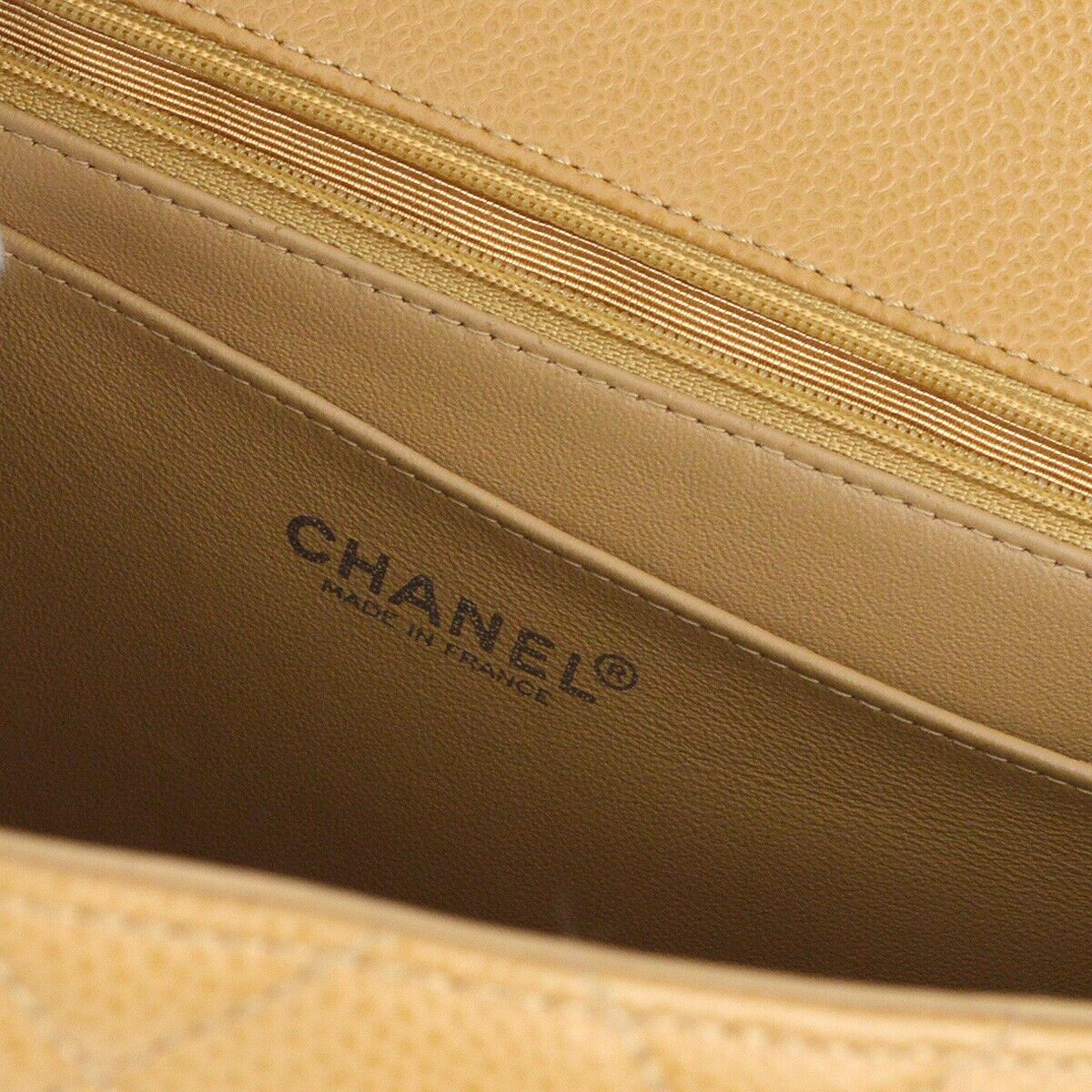 Chanel Caviar Beige Luxury Handbag Style 4