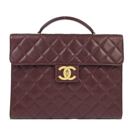 Chanel Bordeaux Caviar Briefcase
