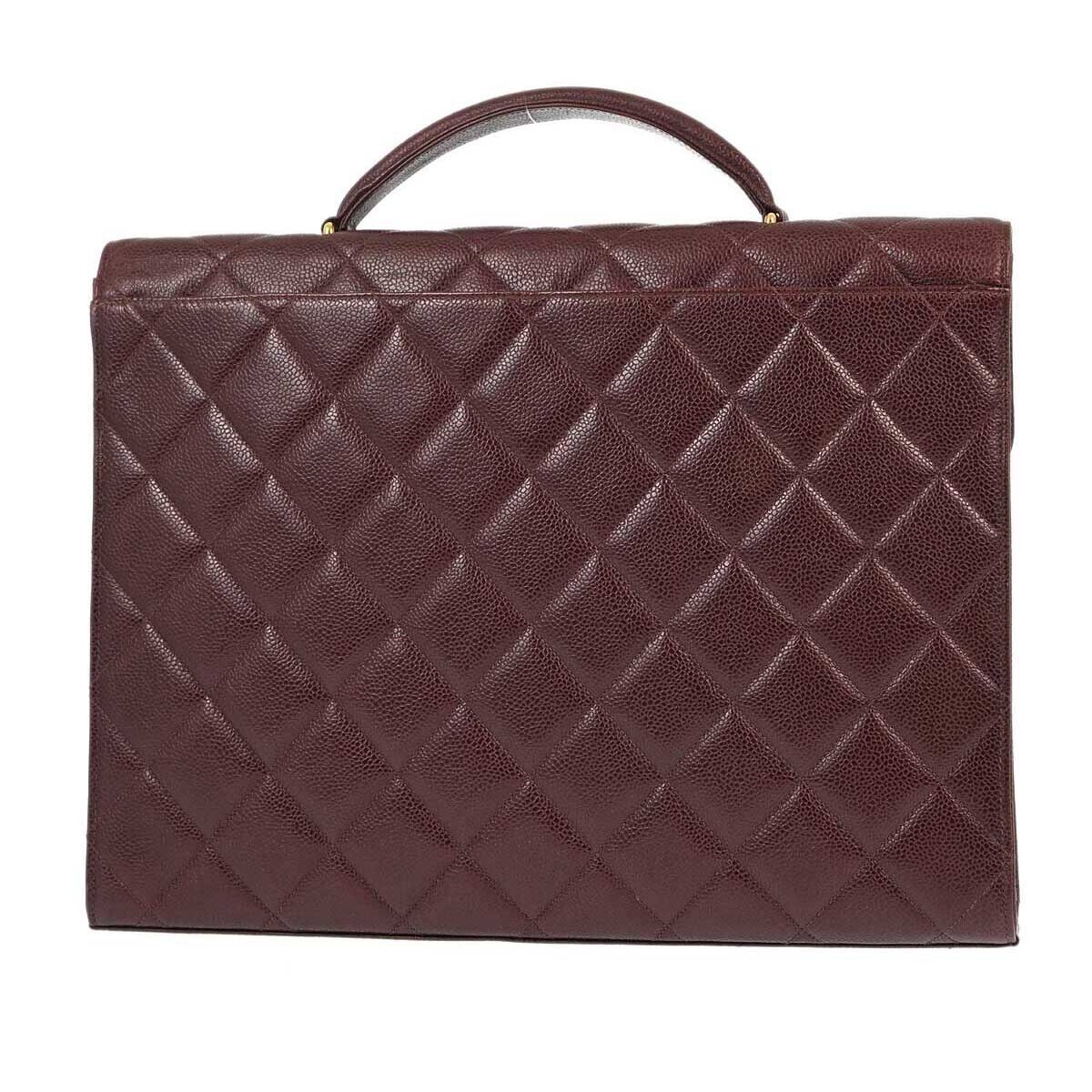 Chanel Bordeaux Caviar Briefcase