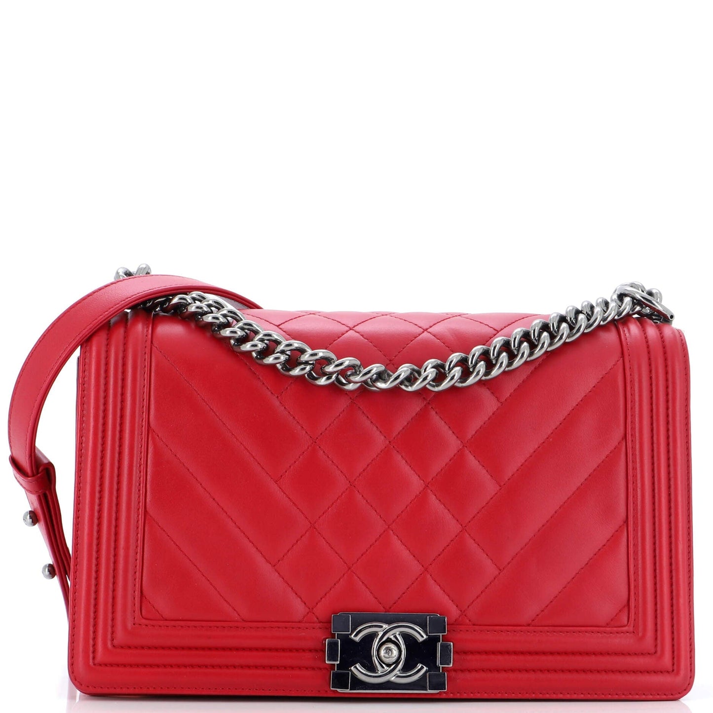 Chanel Boy Lambskin Shoulder Bag Style 22